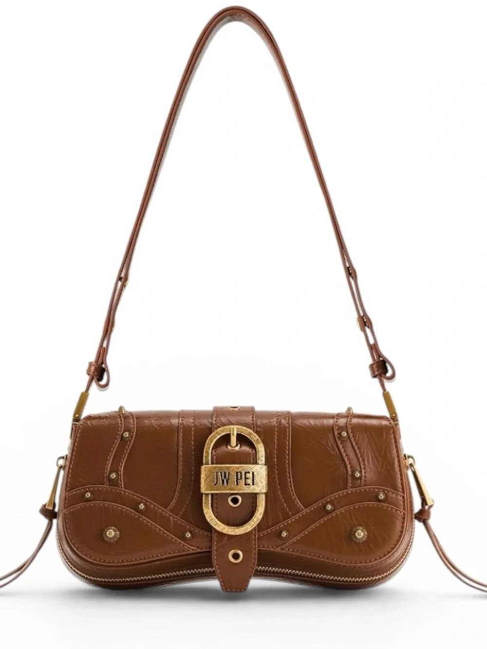 🌸JW PEI Joy Crushed Shoulder Bag Brown